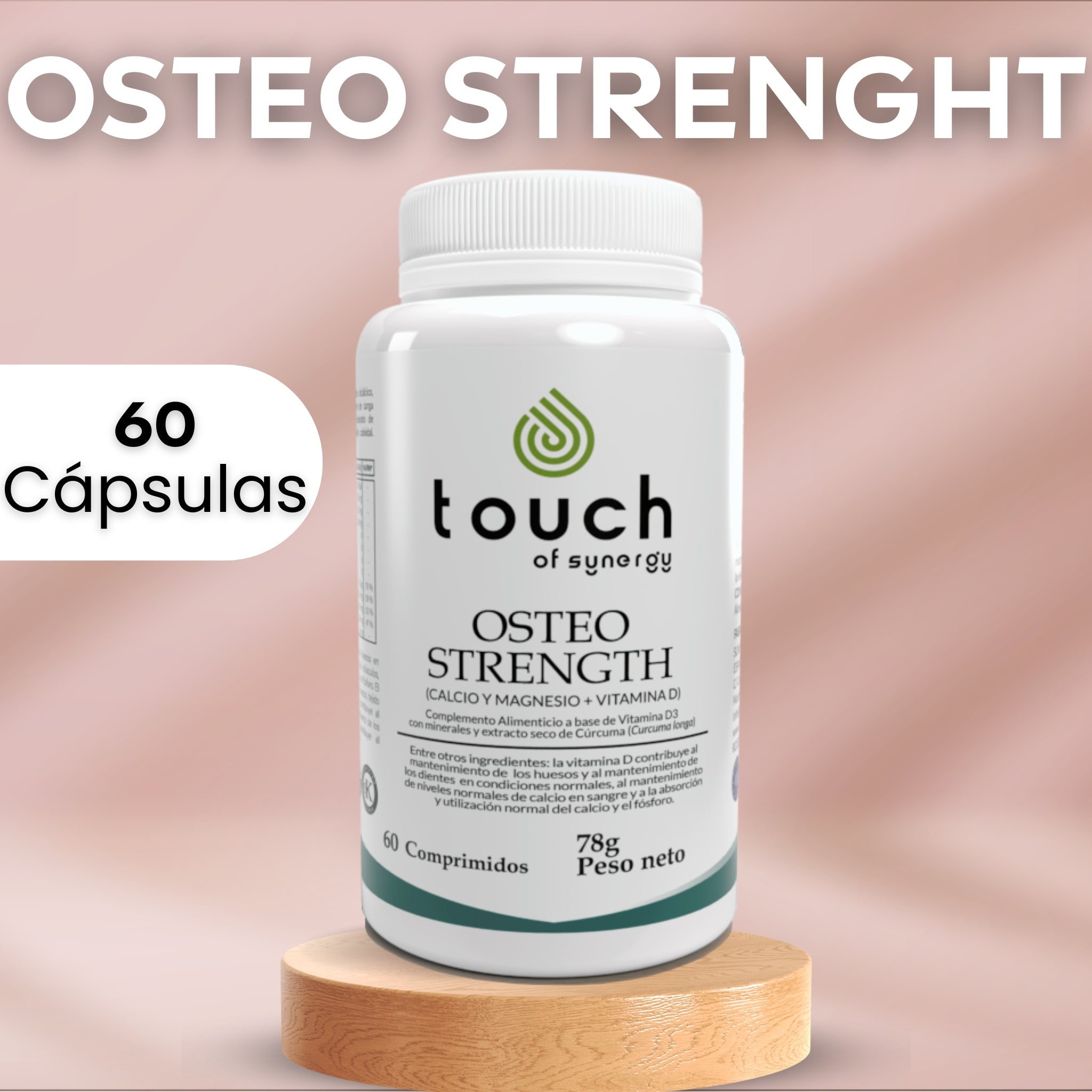 Osteo Strength (Calcio y Magnesio con Vitamina D) - 60 tabletas