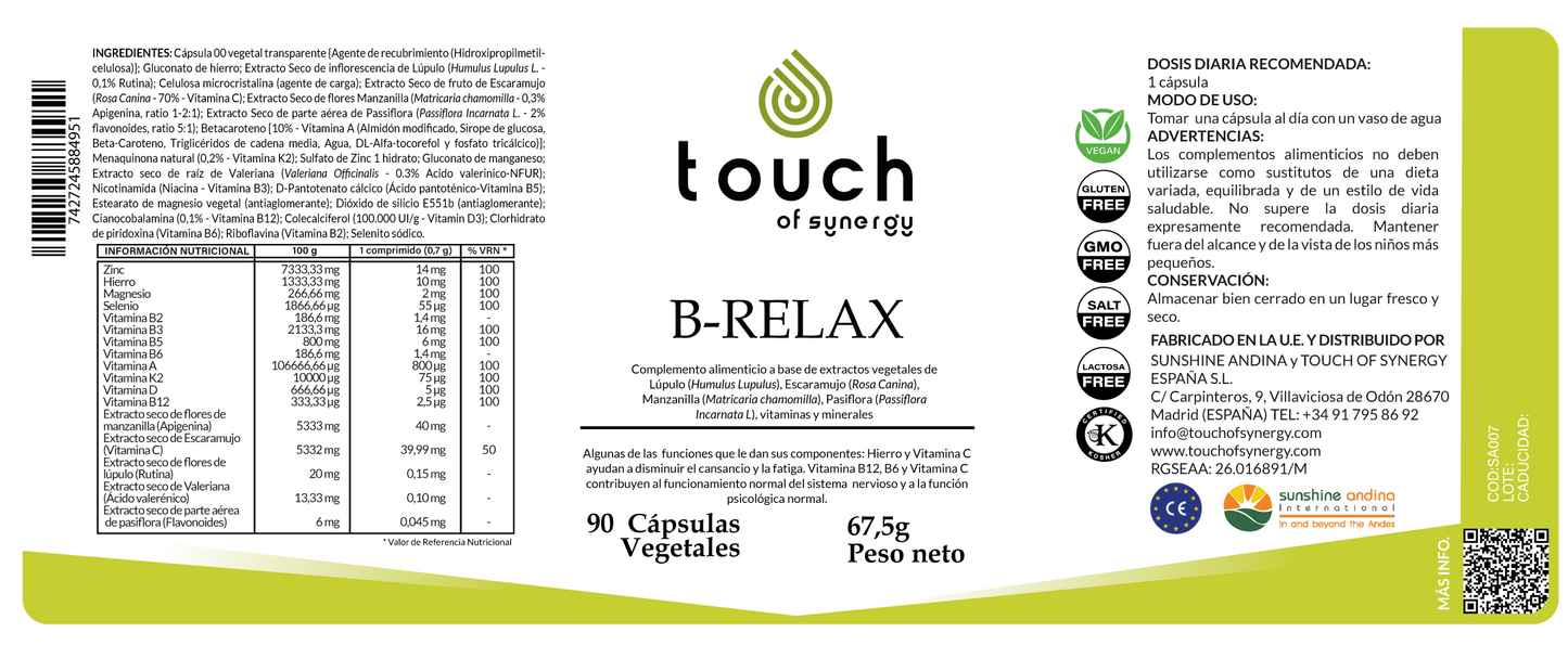 B-Relax - 90 cápsulas vegetales