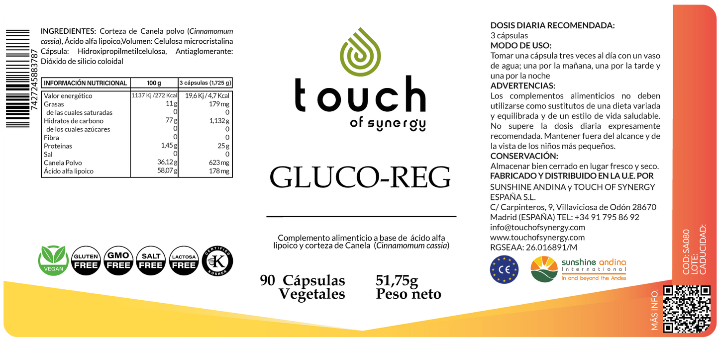 Regulación de glucosa (90 cápsulas vegetales)